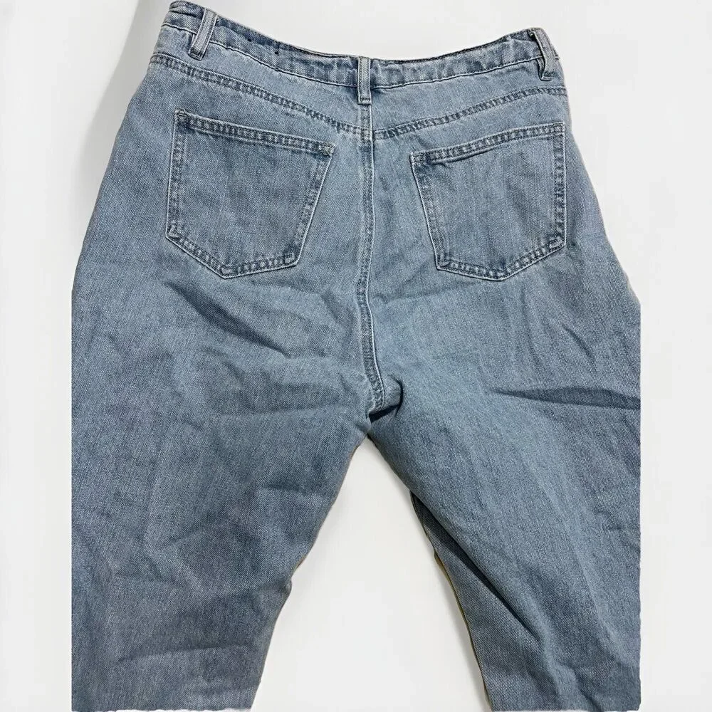 Riot High Rise Mom Jeans Size 8/Medium Ripped Distressed %100 Cotton - Picture 9 of 12